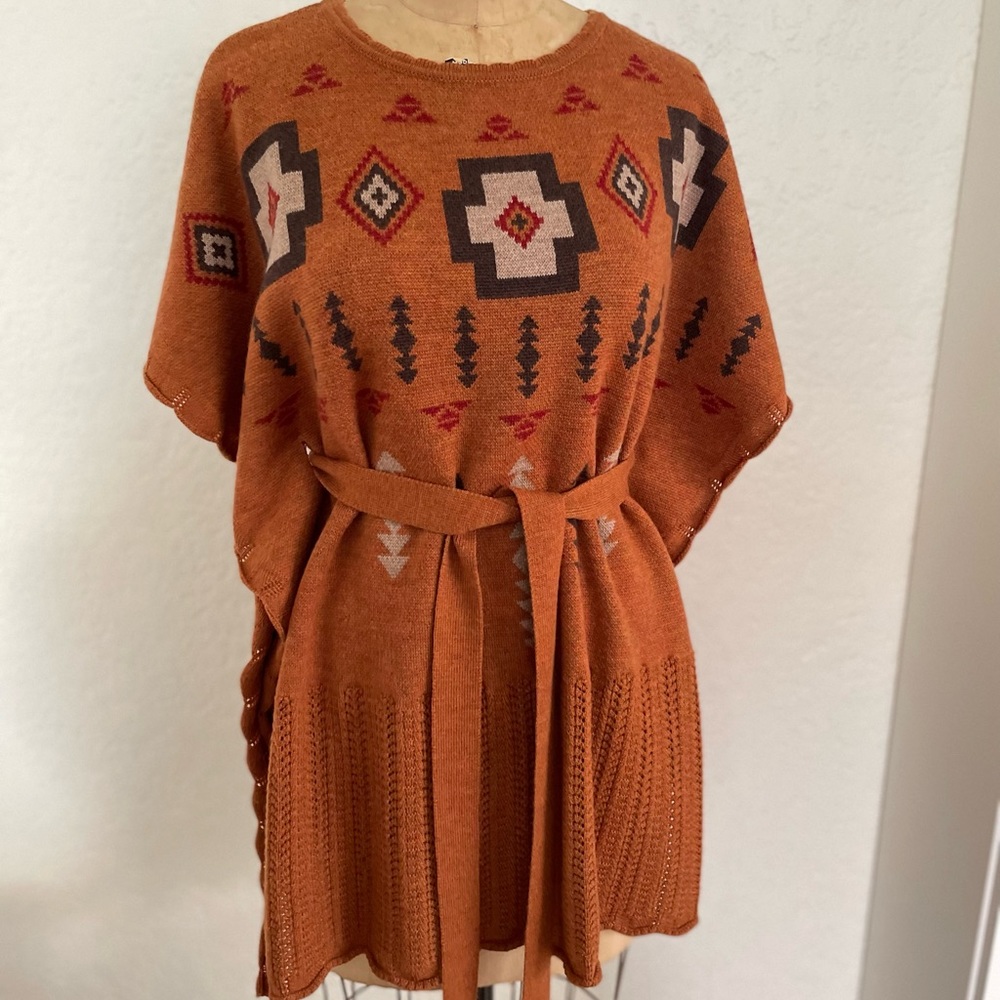 Anthropologie Pendleton Wool Shawl Poncho Hobo XS/S